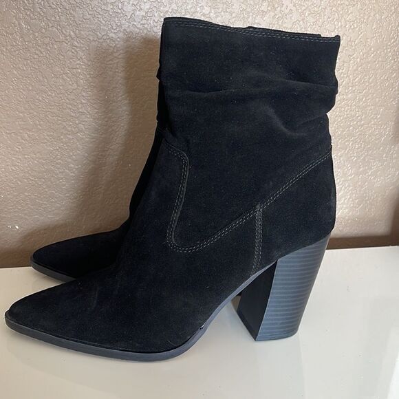 Vince Camuto Crethana Ruched Leather Block Heel Boot size 10 - Picture 3 of 7